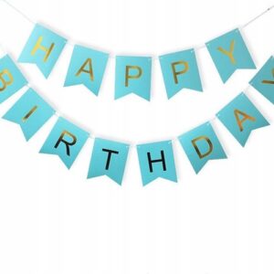 Narodeninová girlanda "Všetko najlepšie" - modrá