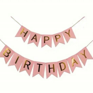 Narodeninová girlanda "Všetko najlepšie" - ružová